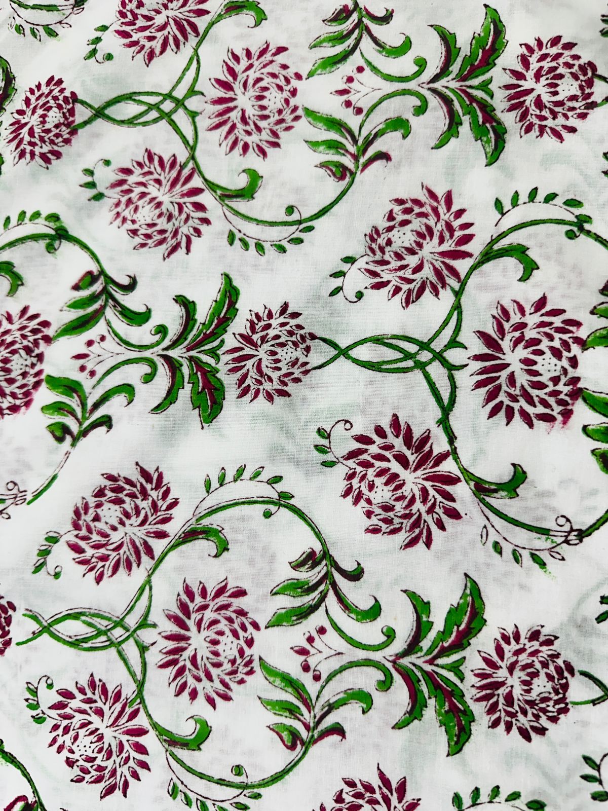 indian hand block printed cotton fabrics
